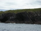 Exposures of Ross Formation in the cliffs northwest of Drom in Co Kerry. These Namurian outcrops turbiditic sands extend northwest from the ruined Castle at Leck Point and are best seen from the Shannon Estuary (Rider, 1969, Martinsen, 1989; and Pyles, 2007).