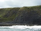 Exposures of Ross Formation in the cliffs northwest of Drom in Co Kerry. These Namurian outcrops turbiditic sands extend northwest from the ruined Castle at Leck Point and are best seen from the Shannon Estuary (Rider, 1969, Martinsen, 1989; and Pyles, 2007).