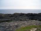 Ledges exposing megaflute scars (after Elliot 2000) in the Ross Formation sandstones above the slumped Ross Slide of Gill (1954).