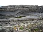 Ledge exposing the slumped Ross Slide of Gill (1954) and also described as a series of sedimentary slumped features by Strachen (2002).