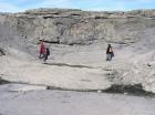 Ledge exposing the slumped Ross Slide of Gill (1954) and also described as a series of sedimentary slumped features by Strachen (2002).