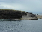 Condensed deeper water sections with Goniatite fauna in the Ross Formation of Dunmore Bay