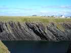 Moniclinically folded deepwater sediment of the Upper Carboniferous Namurian Ross Sandstone just south of Fisherman's Point.