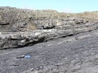 Fisherman's Point exposing Namurian deepwater sediments. Note the cut and fill of channeled Ross Formation on the flank of the coastal monocline.