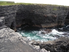 Cliffs and eroded bedding planes of the Namurian of slumped and bedded deepwater sediments of the Ross Formation, in close vicinity to Fisherman's Point.