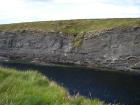 Gull Island Formation with solated turbidite-filled channels and large deformation structures signifying its slope origin.