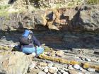 Channeled sand lobe scoured into thin interbedded shales and sands of the Ross Fm West Kilbaha Bay.