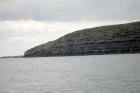 Kilclogher Cliffs exposing deepwater sandstone lobes of the Ross Formation. In the section below are thinner bedded more distal portions of lobes while above are thicker bedded sands towards axies of the lobes.