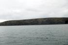 Kilclogher Cliffs exposing deepwater sandstone lobes of the Ross Formation. At the base of the section is a thicker amalgamated of a chnannel axies and above are thinner bedded more distal portions of lobes. Above are thicker bedded amalgamated channeled sands more proximal to the axies of deepwater lobes.