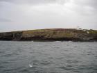 Kilcredaun Cliffs in the vicinity of the Kilcredaun lighthouse. Outcropping in these cliffs are thin bedded turbidite channel fill and turbidite sand lobes in the Upper Carboniferous Namurian Ross Formation. Photographs taken from the fishing vessel Draiocht out of Carrigaholt on the northern shore of the Shannon Estuary.