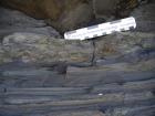 Kilcredaun Cliffs in the vicinity of the Kilcredaun lighthouse. On land and close up images of sediments in these cliffs show thin bedded turbidite channel fill and turbidite sand lobes in the Upper Carboniferous Namurian Ross Formation. Photographs taken by Chistopher kendall and Peter Haughton on the wave cut ledges of northern shore of the Shannon Estuary.