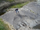 Megaflute and rippled surface of Ross Formation.