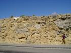 Radar conglomerate composed of mixed fragments of the Capitan Limestone margin exposed in the Guadalupe Mountains at the onset of a sealevel low and clastics. The carbonate basin margin slope of Permian Delaware Basin of West Texas was unstable and shed carbonate conglomerates and debris flows into the deeper proximal basin.