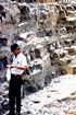 Exposure of section of the interbedded distal slope carbonates and thin shales in the Oed Ziz in the valley to the north of the Tunnel de Legionaire, High-Atlas Mts, Jurrasic of Morroco.