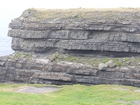 Atlantic margin of Loop Head Co Clare exposing mid to distal sparsely channelled deepwater fan sand sheets. Details show some of the local channelling.