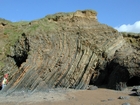 Booley Bay near Duncannon on the north west coast of Hook Head Late Cambrian Booley Bay Formation slope sands and shales that accumulated below wave base