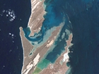 Blind Straight Shark Bay W Australia: photographic image from outer space by NASA